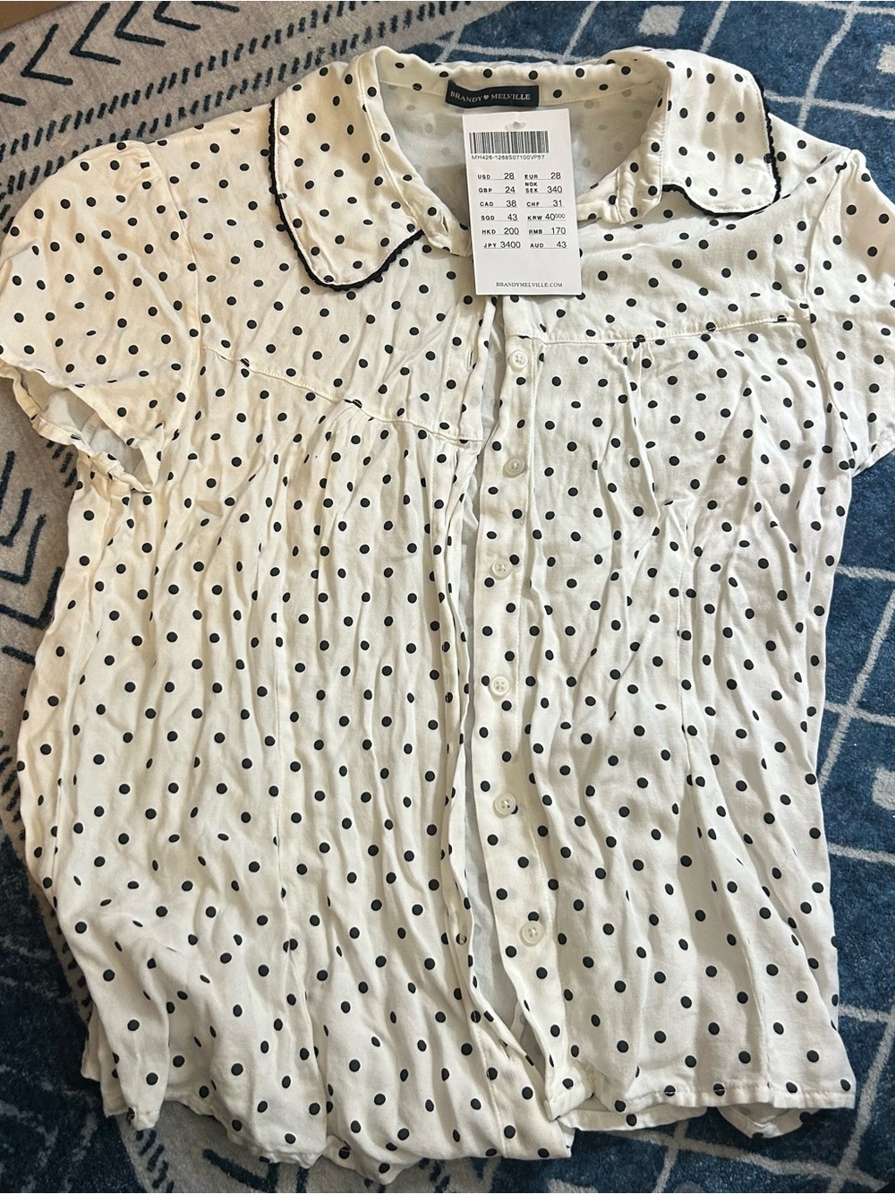 Brandy Melville Polka Dot Top